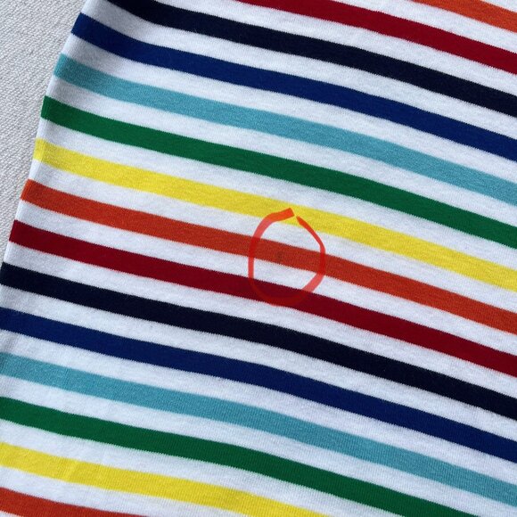 Primary Organic Short-Sleeve PJ Top & Shorts, Rainbow & Ivory, Size 6-7, VGUC - Picture 3 of 8